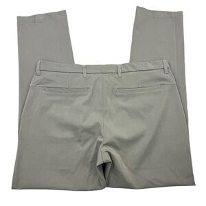 Ministry of Supply Pants Mens 34 x 31 Gray Flat Front Slim Fit Kinetic Chino
